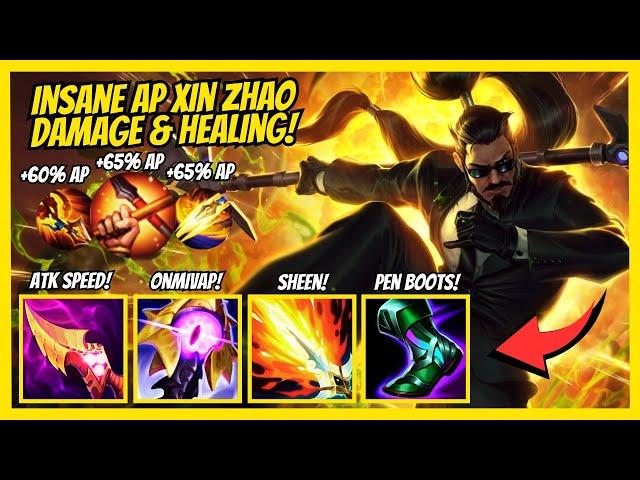 INSANE AP XIN ZHAO DAMAGE & HEALING! NASHORS, RIFTMAKER & PASSIVE SYNERGY!