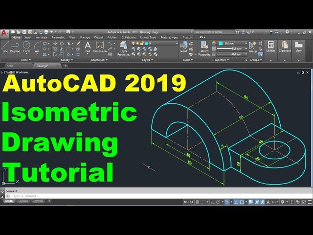 AutoCAD 2019 Isometric Drawing Tutorial for Beginners