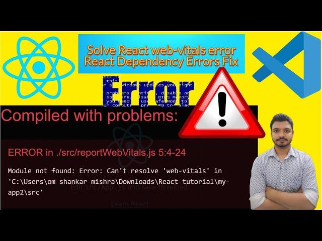 Solve react error | web-vitals error | dependency error fix