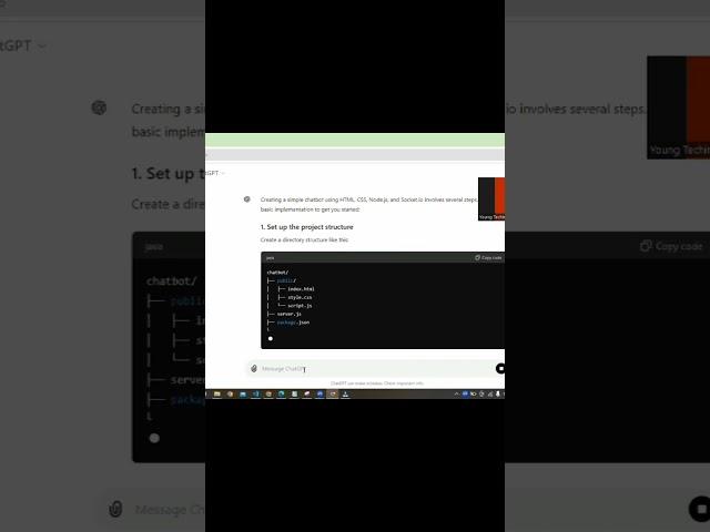 Create chatbot using chatgpt in 5 minutes #javascript #coding #AI #chatbot #chatgpt