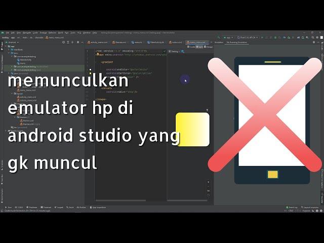 MENGATASI emulator android studio tidak muncul