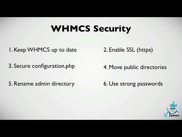 WHMCS Security Checklist | WHMCS Tutorial
