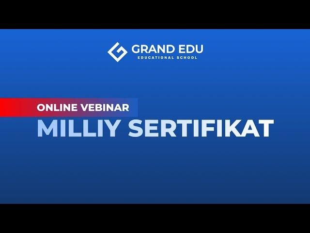 MILLIY SERTIFIKAT