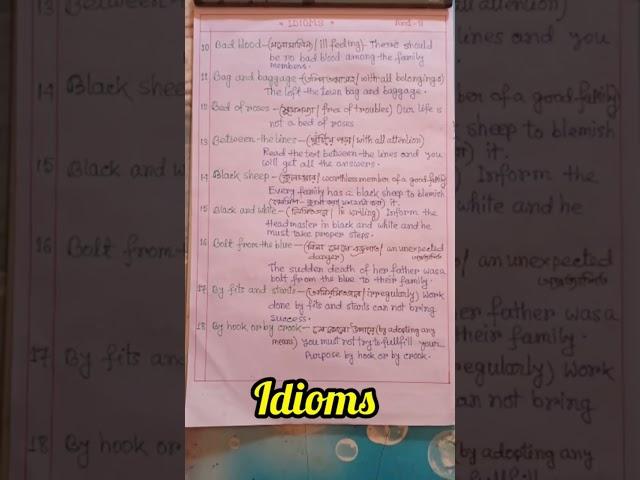 English idioms for all ,@Triyasha Study Center,#shorts,#youtube shorts,#study