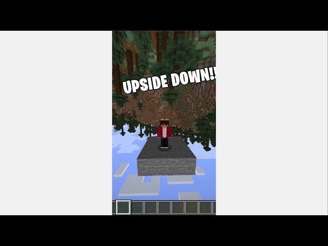 Minecraft... But the World is UPSIDE DOWN!!! | #shorts