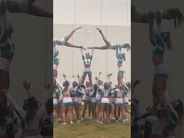 All-girl pyramid #cheerleading