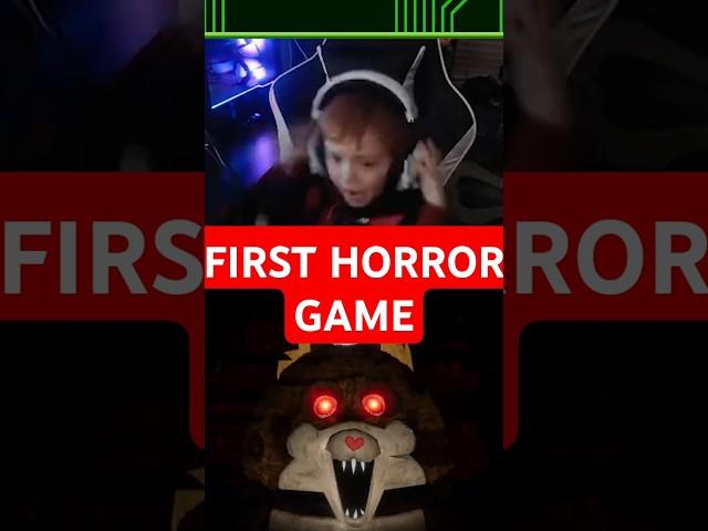 Six year old plays first horror game #gaming #horror #jumpscare #scarygame #child #tattletail #lol