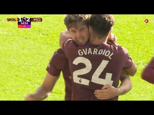 John Stones Goal, Wolves vs Manchester City (1-2) All Goals and Highlights