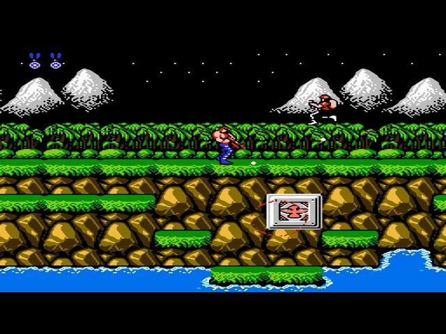 1 mạng phá đảo game Contra 4 nút huyền thoại ( NES ) không hack , cheat ....