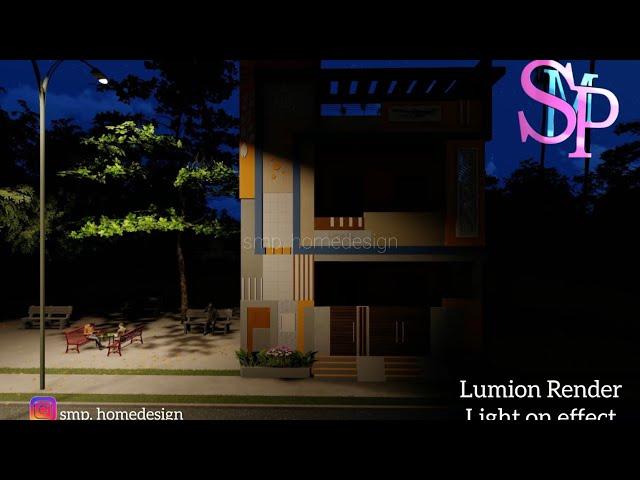 Lumion Videowith night light oneffect#housedesign #rendering #lumion #sketchup #model #animation