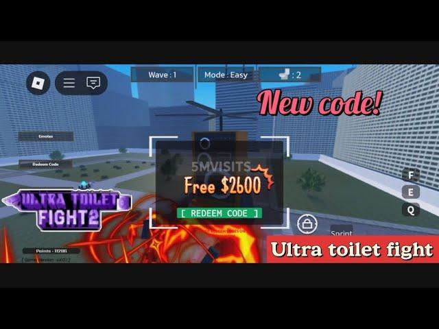 Ultra toilet fight 2 *NEW CODE* #roblox #skibiditoliet