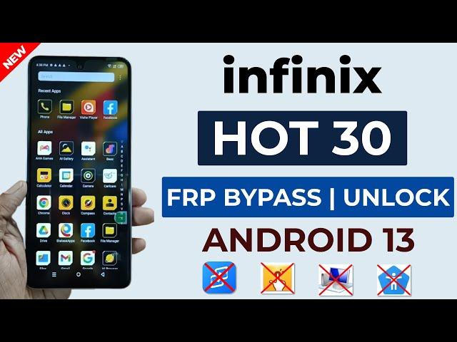 Infinix Hot 30 (x6831) FRP Bypass | Infinix Hot 30/30i Google Account Bypass Android 13