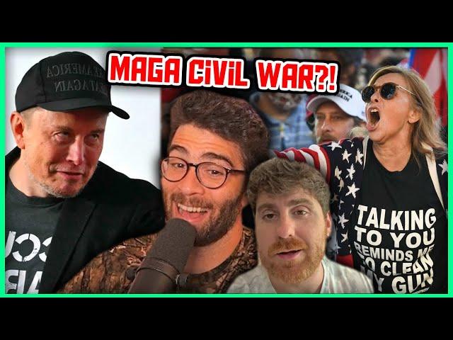 MAGA is FURIOUS with Elon Musk & Vivek | Hasanabi Reacts ft. LolOverruled