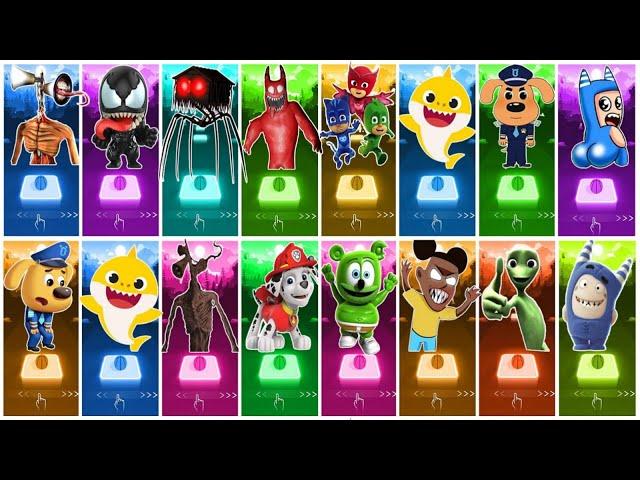 BUS EATER  EXTRA SLIDE  SKIBIDI TOILET  HOUSE HEAD  ODDBODS | Tiles Hop EDM Rush!95