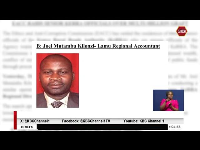 EACC raids residences of 2 senior officials of the Kenya Rural Roads Authority