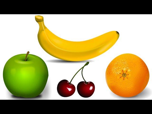 Simple Learning About Fruits Learn Fruit Names Apple Banana Orange Kids Toddlers Preschool Children