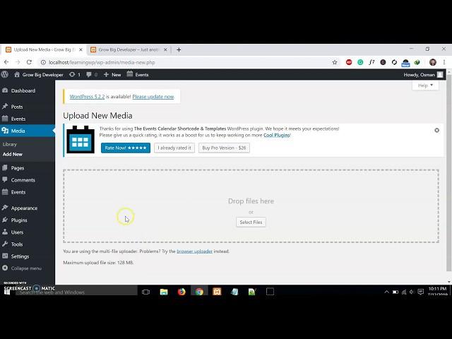 Increase max upload size WordPress - localhost