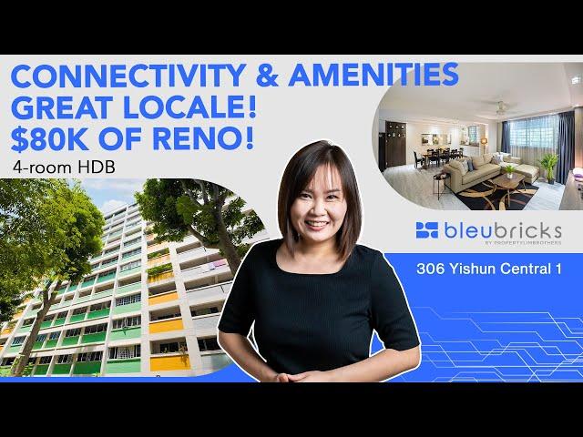 Singapore HDB | 4-Room HDB | Home Tour | $538,000 | 306 Yishun Central 1 | bleubricks By PLB