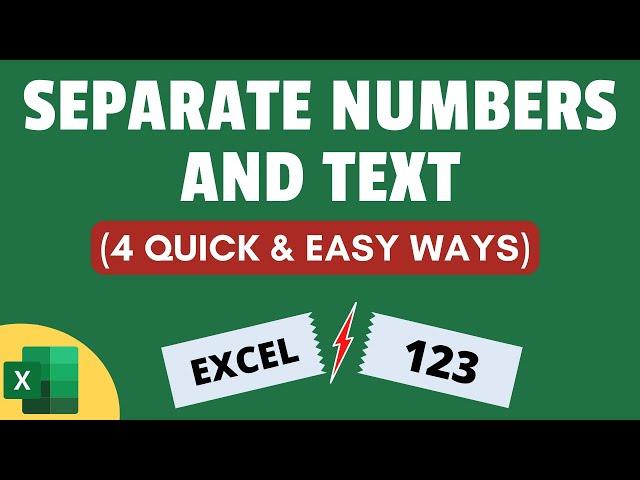 Separate Text and Numbers in Excel (4 Easy Ways)