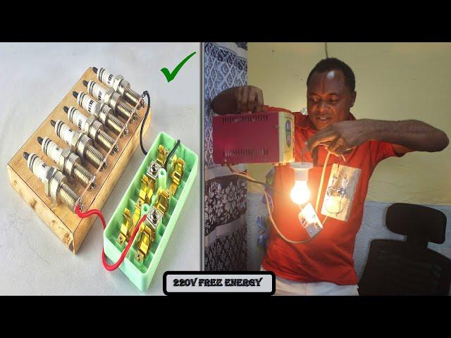 How To Generate Free Electric Energy From Spark Plugs And Magnet At Home (Fk Tech)