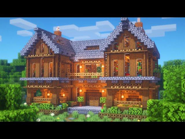 Minecraft: How to Build a Large Spruce Mansion | Large Survival Base Tutorial