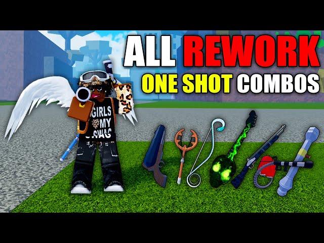 Every GUN REWORK One Shot COMBOS! | Blox Fruits