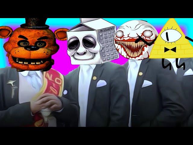 Freddy FNAF & Milkwalker & Choo Choo Charles & Gravity Falls - Coffin Dance Song Meme (Cover)