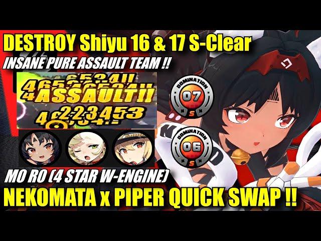 M0 R0 Nekomata x Piper Quick Swap DESTROY Shiyu 16 & 17 Pure Assault Team Showcase