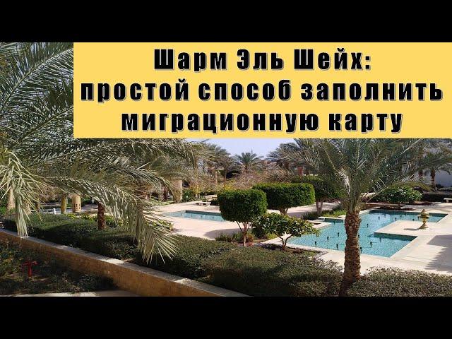 Шарм Эль Шейх: простой способ заполнить миграционную карту