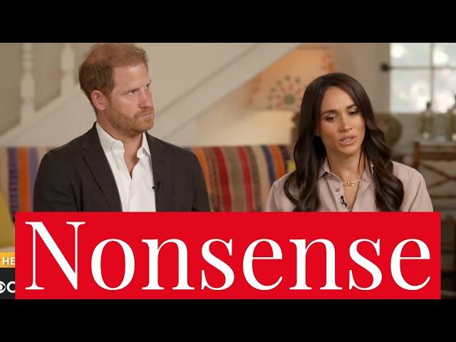 Prince Harry & Meghan Markle Utter Nonsensical Nonsense in Extended CBS Interview on Parents Network