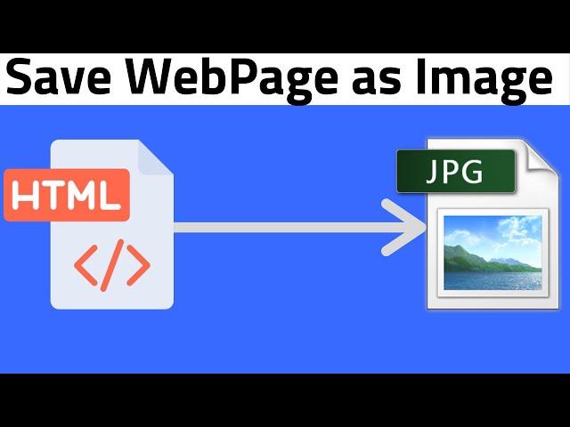 How to Convert HTML Webpage to JPG Image