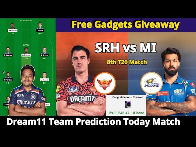 SRH vs MI Dream11 Prediction | srh vs mi Dream11 | srh vs mi Dream11 Prediction Today