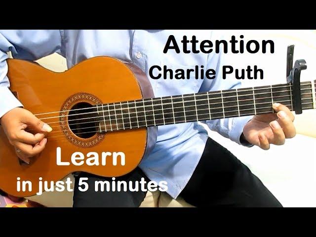 Charlie Puth Attention Guitar Tutorial - Guitar Lessons for Beginners