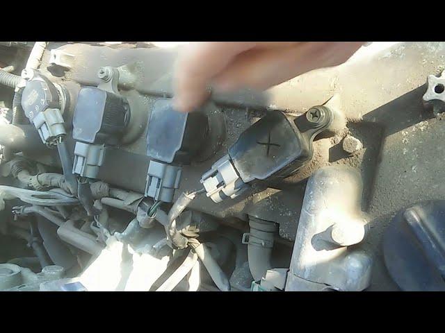 Nissan Primera P12 (2 способа) Как проверить котушку зажигания.  Найти неисправную котушку