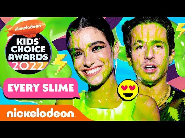 Every Time Someone Got SLIMED at the KCAs ft. Charlie Puth, MrBeast & More!  | KCAs 2022