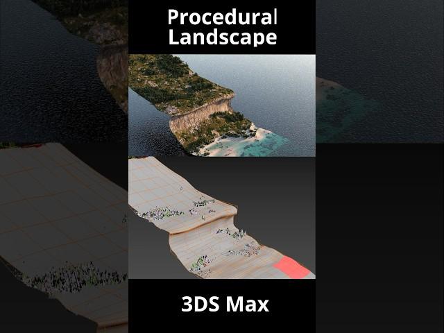 Amazing Procedural Landscape With 3Ds Max #3d #3dart #art #procedural #landscape #3dsmax