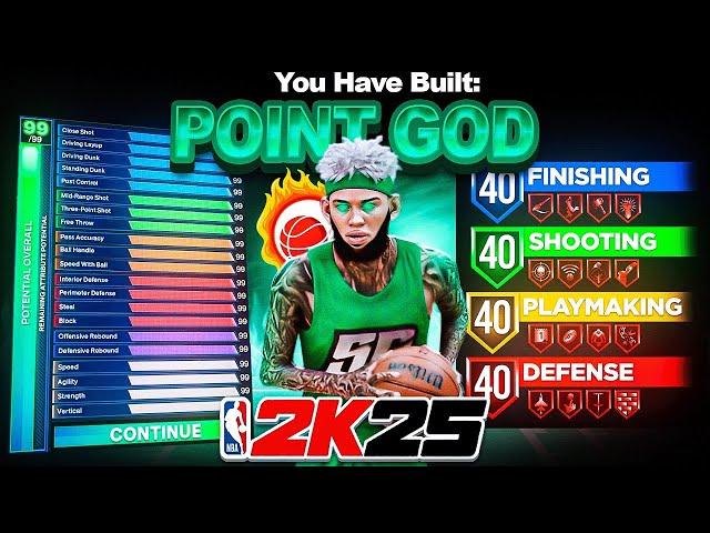 BEST GAME BREAKING GUARD BUILD in NBA 2K25! This 4-WAY POINT GOD BUILD is a DEMIGOD! Best Build 2k25