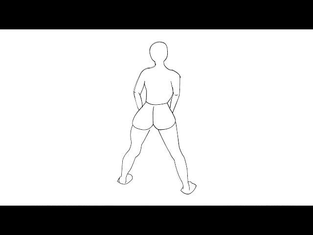 Outline Female Body Dance | Animation