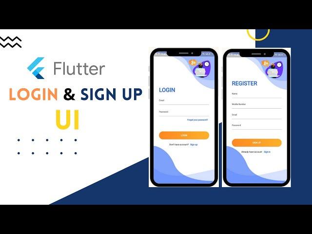 Flutter Creative UI Design Login and Signup || Flutter UI Design || Flutter With Fsd