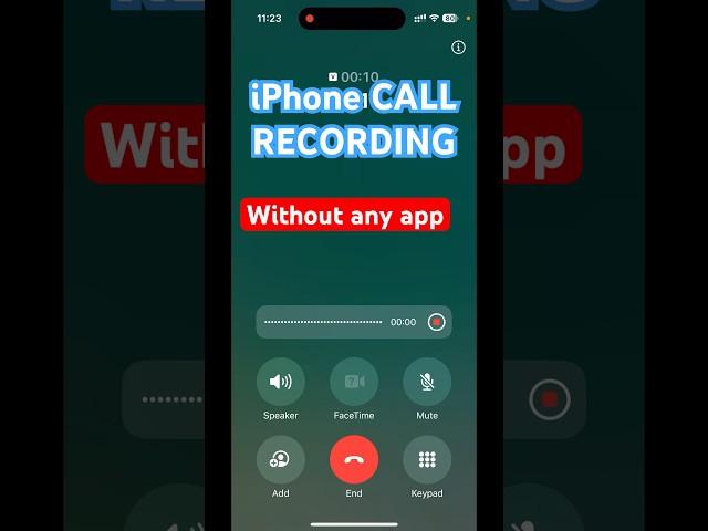 iPhone or iPad Call Recorder - No Extra App Required! iOS 18 ... #callrecorder #recordingcall  