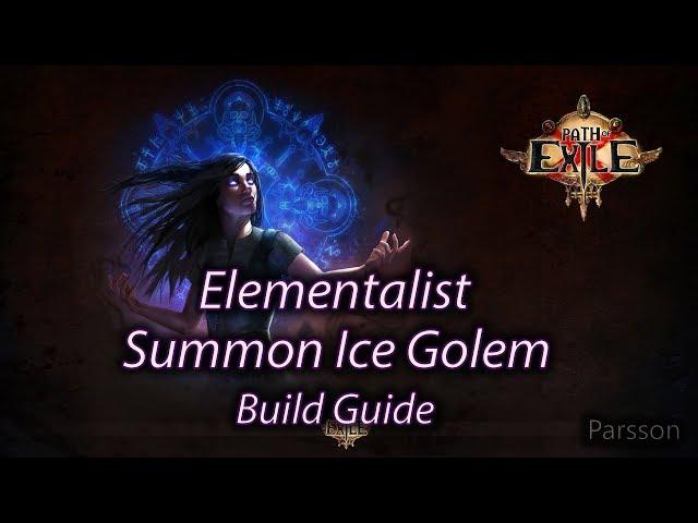 Path of Exile 3.9 - Summon Ice Golem - Elementalist Witch - Uber Elder Kill - Build Guide