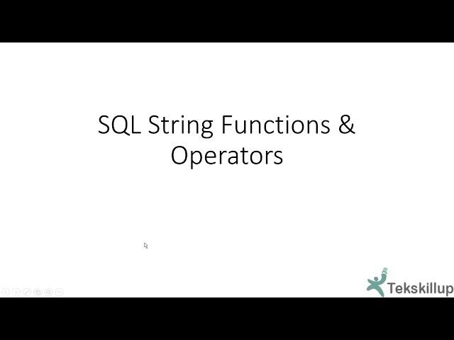 String Functions and Operators in PostgreSQL