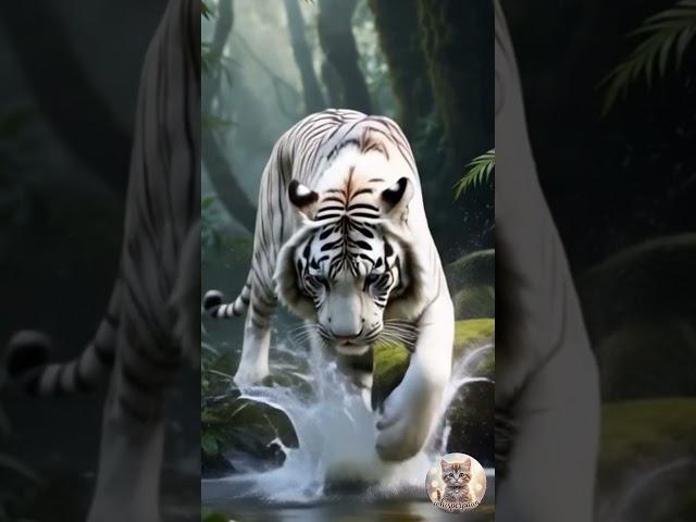 White Tiger’s Deadly Beauty #whitetiger #animalshorts #wildlife #asmr #shorts