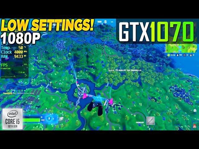 Fortnite Chapter 2 Remix GTX 1070 + İ5 10400F - 1080p Low, Performance Mode,