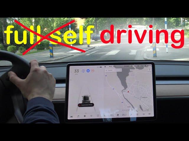 Full self driving in a European Tesla Model 3