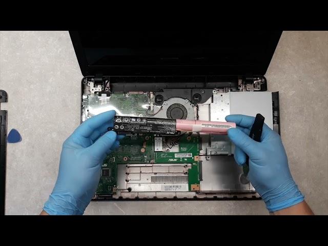 ASUS X540L DISASSEMBLY, HDD REPLACEMENT, BATTERY REPLACEMENT, CPU FAN CLEANING