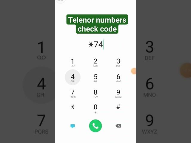 telenor number check code   working 