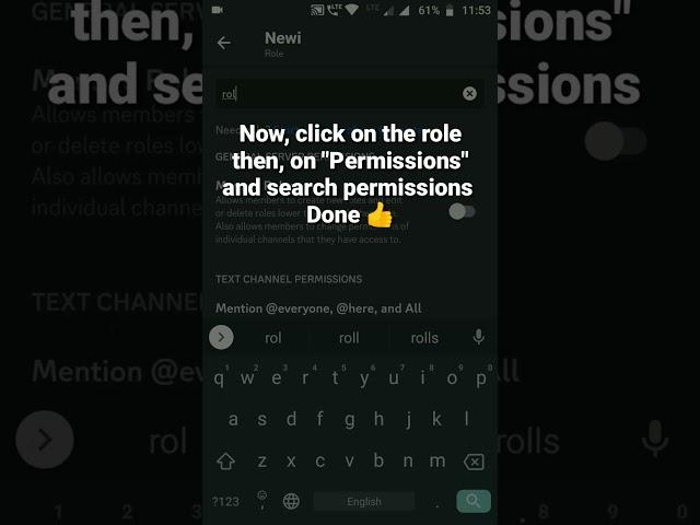 How to search permissions of a role in Discord Mobile #roduz #discord #howto #how #permission