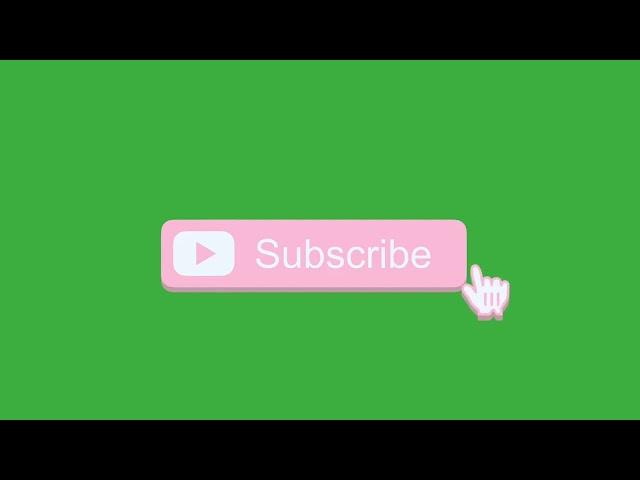 Subscribe Button (Pink w/ notification bell) Green Screen