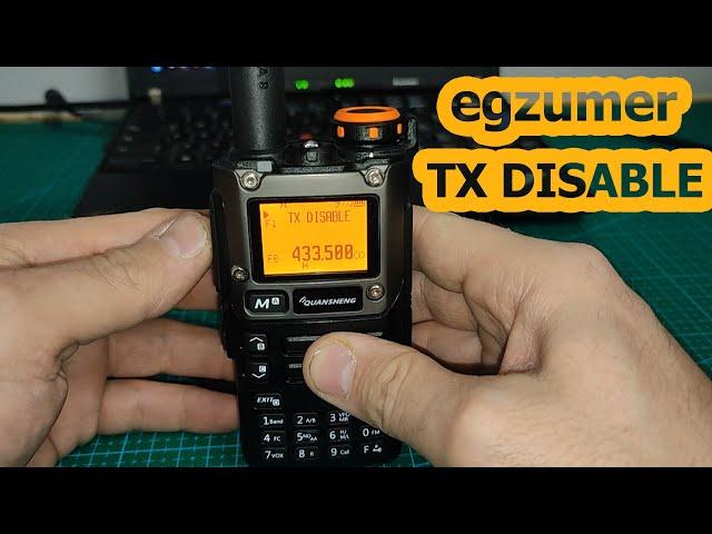 Quansheng UV-K5(8) - TX DISABLE. Прошивка egzumer_v0.20